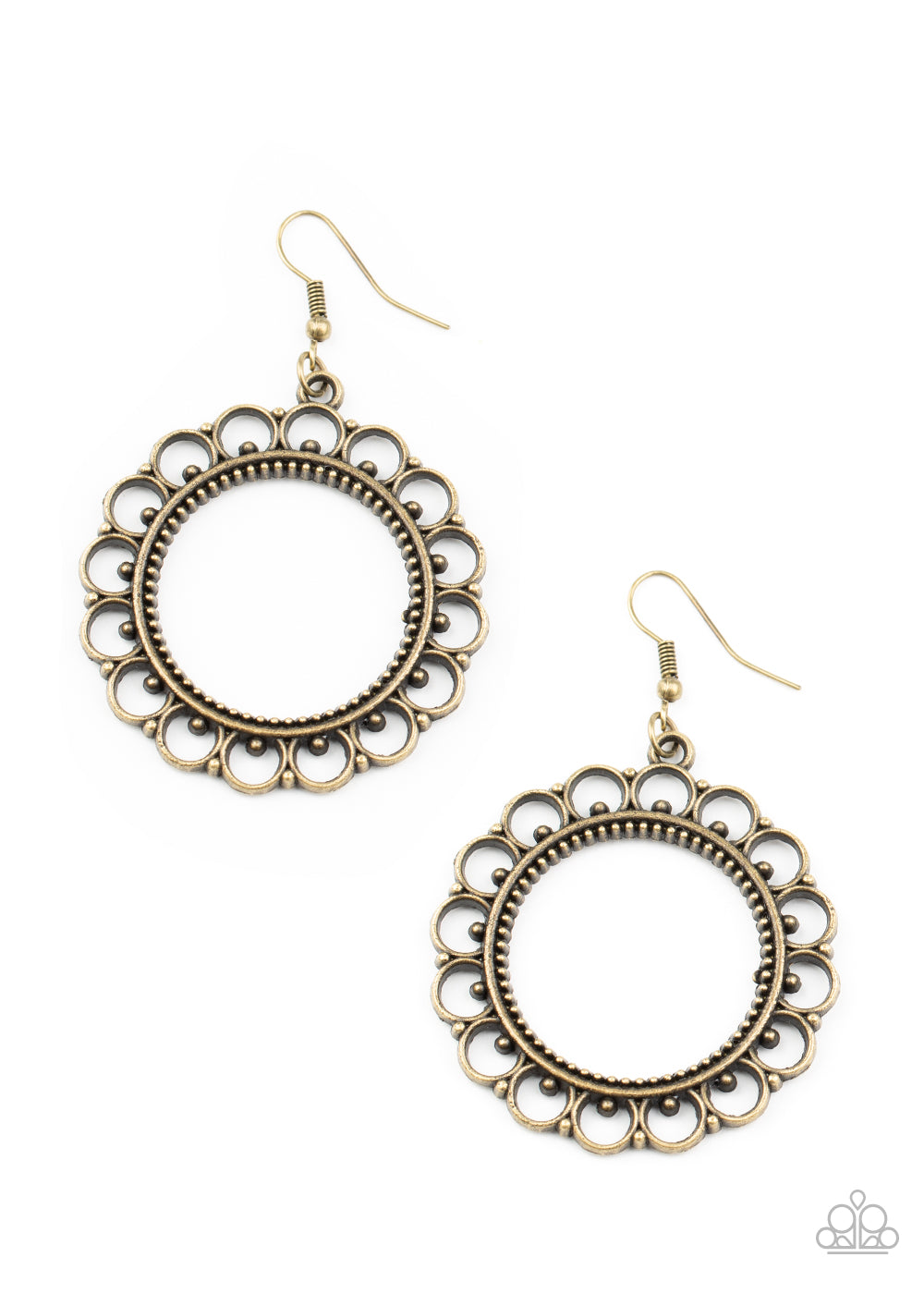 Sun Lounge - brass - Paparazzi earrings