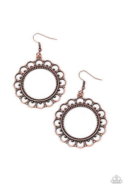Sun Lounge - copper - Paparazzi earrings