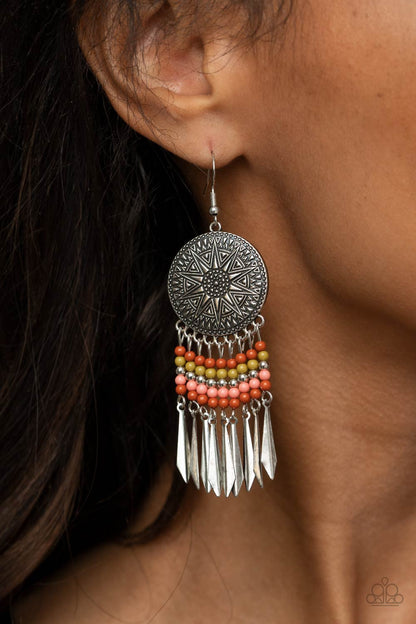 Sun Warrior - multi - Paparazzi earrings