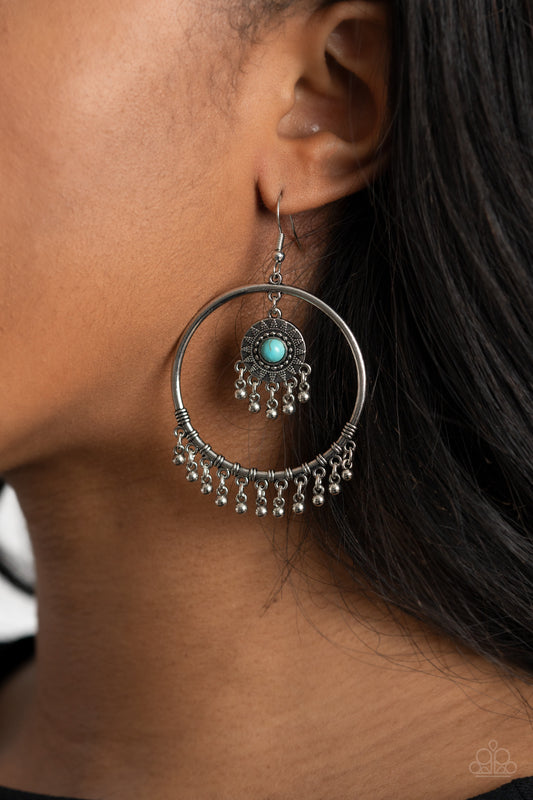 Sunny Equinox - blue - Paparazzi earrings