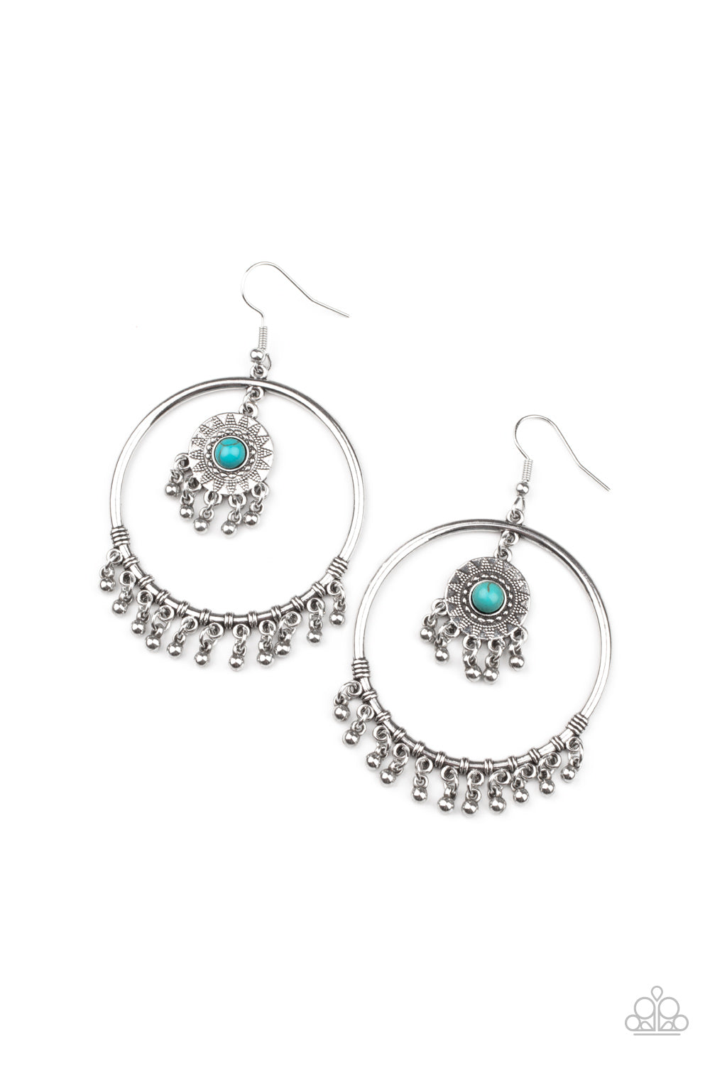 Sunny Equinox - blue - Paparazzi earrings