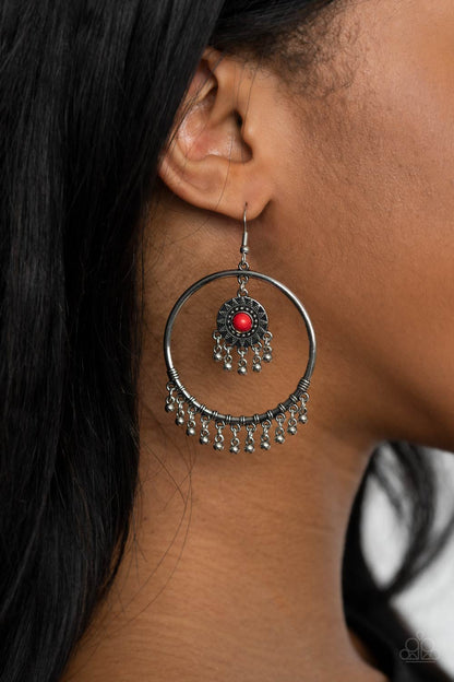 Sunny Equinox - red - Paparazzi earrings