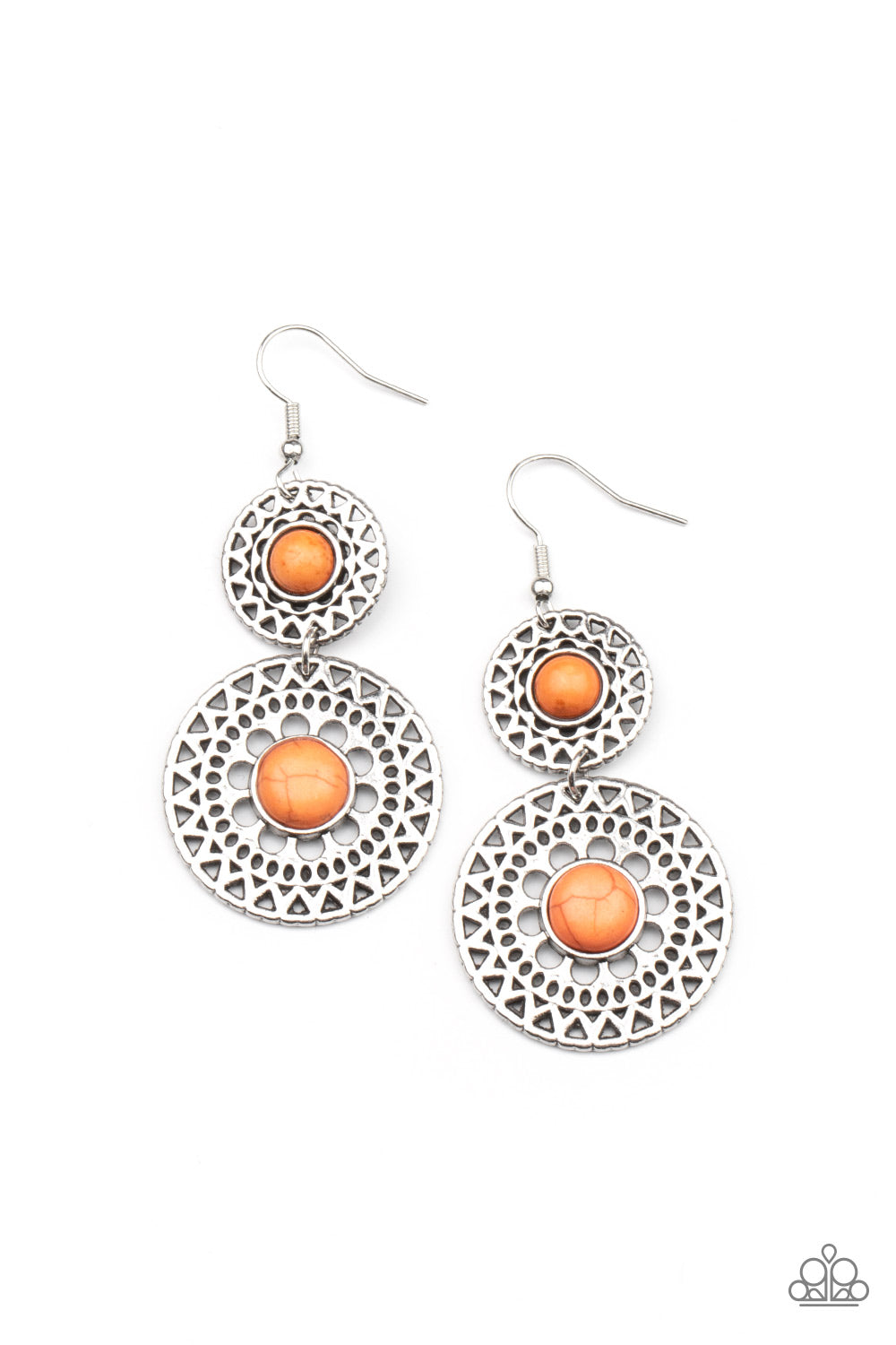 Sunny Sahara - orange - Paparazzi earrings