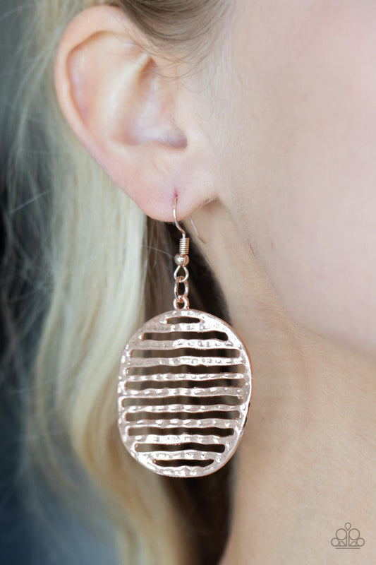 Sunrise Stunner - rose gold - Paparazzi earrings
