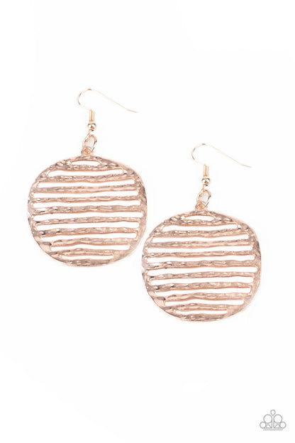 Sunrise Stunner - rose gold - Paparazzi earrings