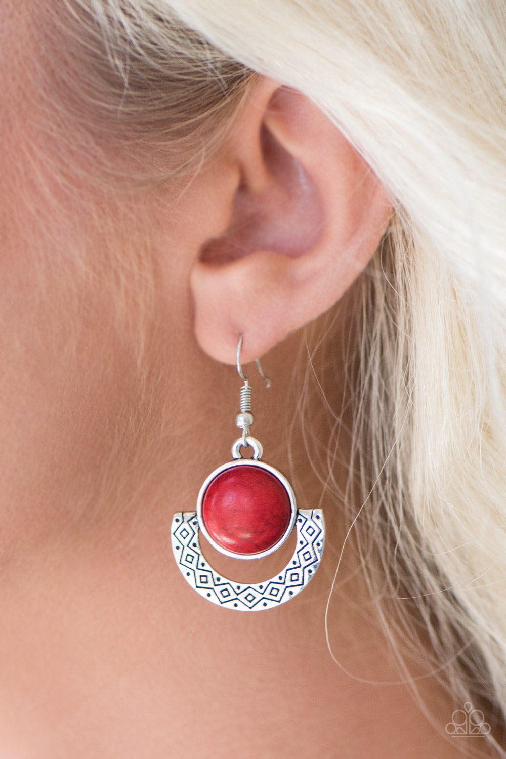 Sunset Sailing - red - Paparazzi earrings