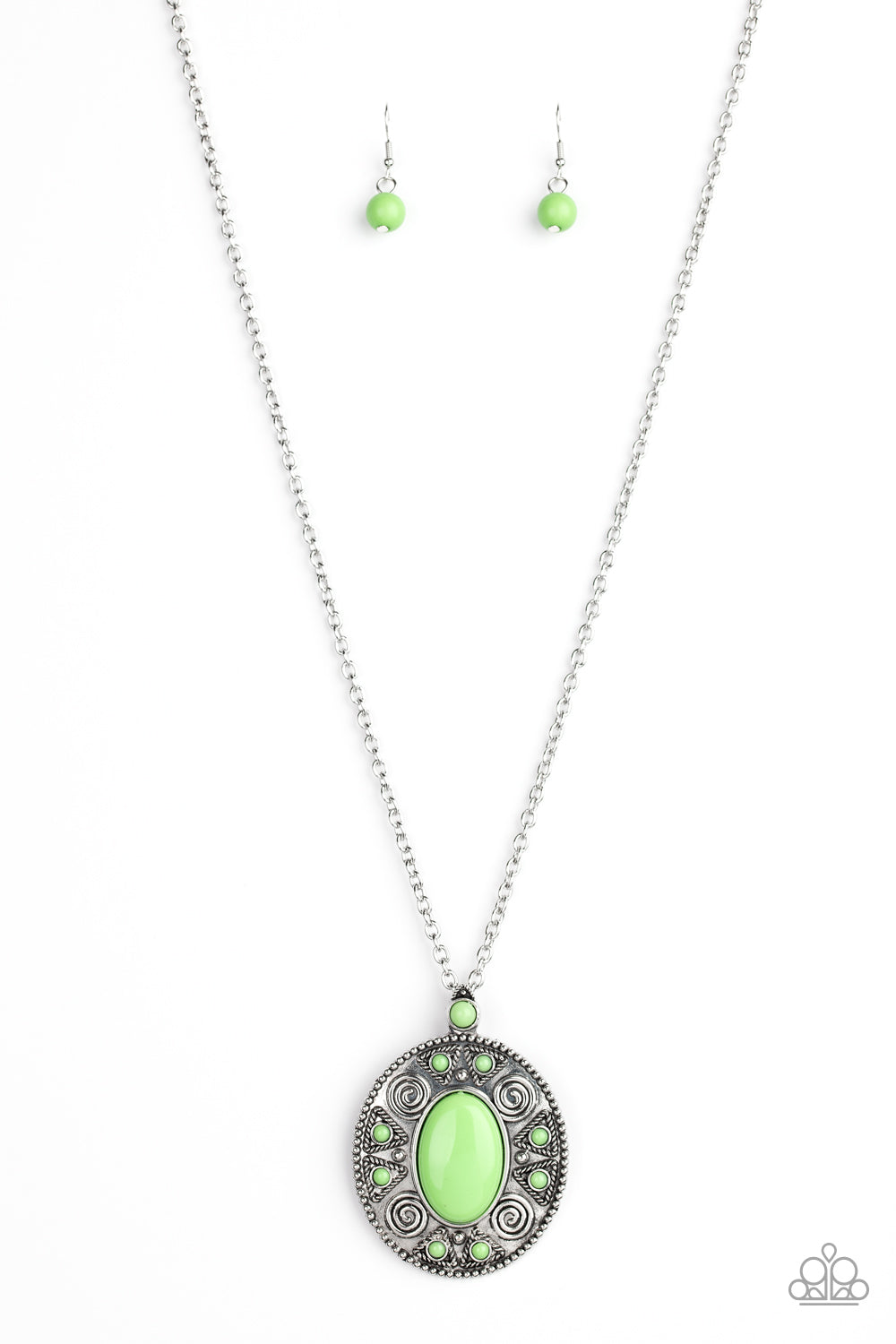 Sunset Sensation - green - Paparazzi necklace