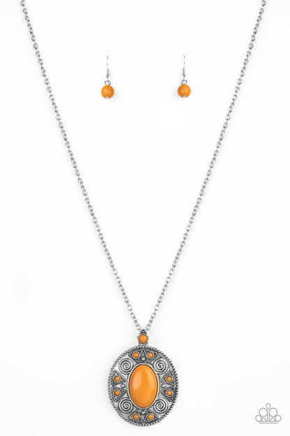 Sunset Sensation - orange - Paparazzi necklace