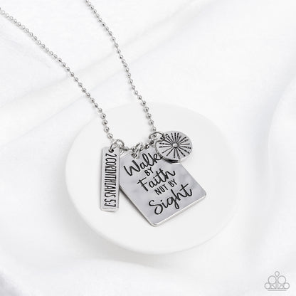 Sunshine Sight - silver - Paparazzi necklace