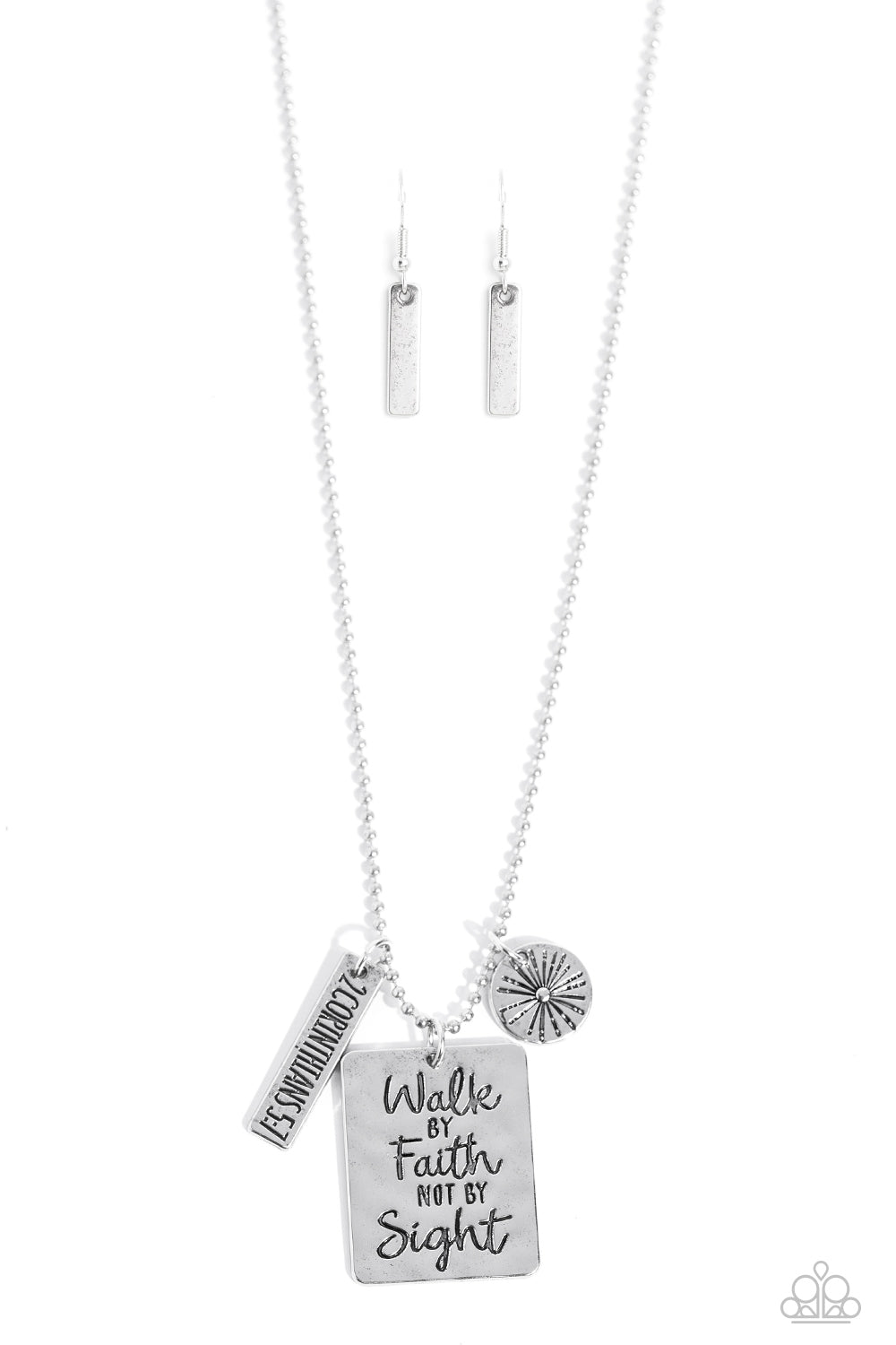 Sunshine Sight - silver - Paparazzi necklace