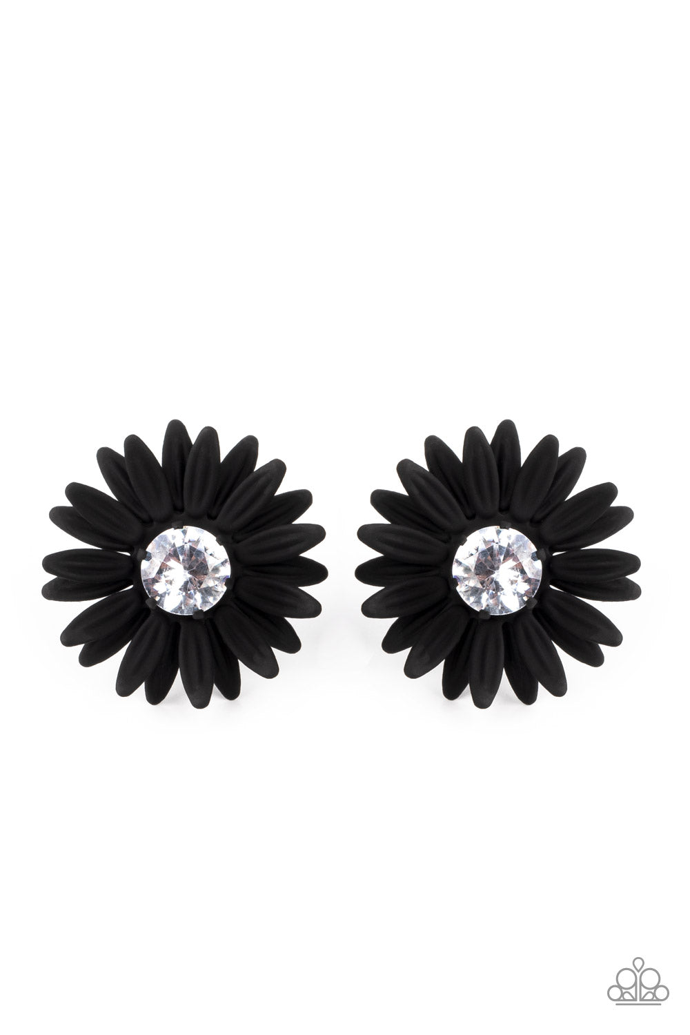 Sunshiny DAIS-y - black - Paparazzi earrings