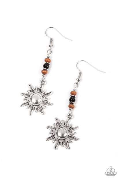 Sunshiny Days - black - Paparazzi earrings