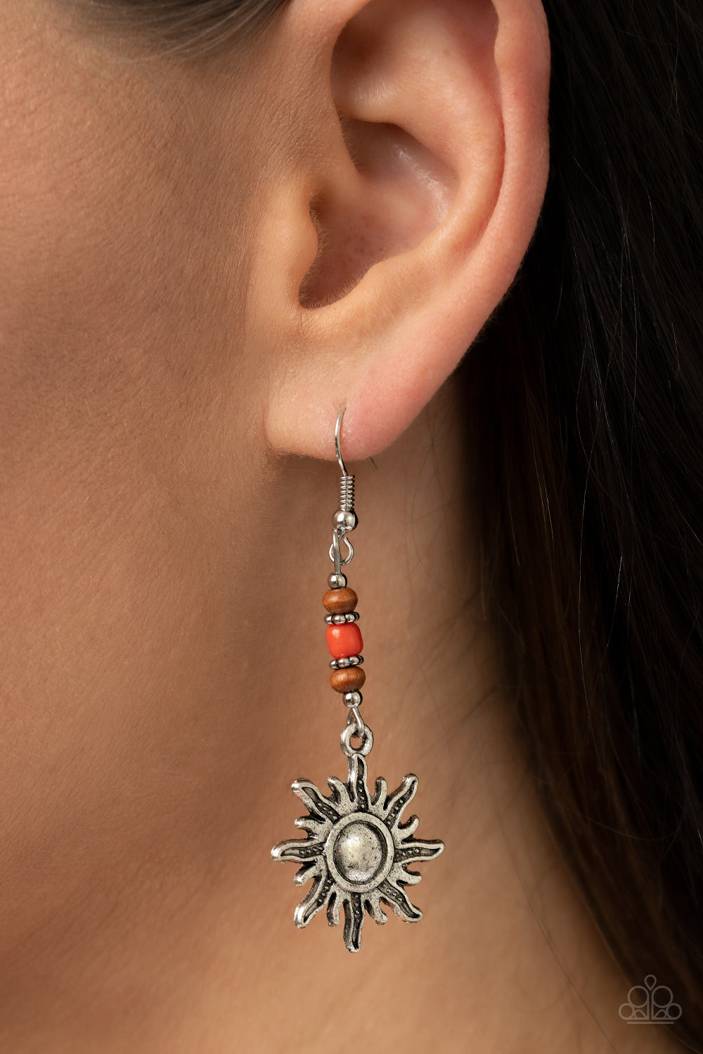 Sunshiny Days - orange - Paparazzi earrings