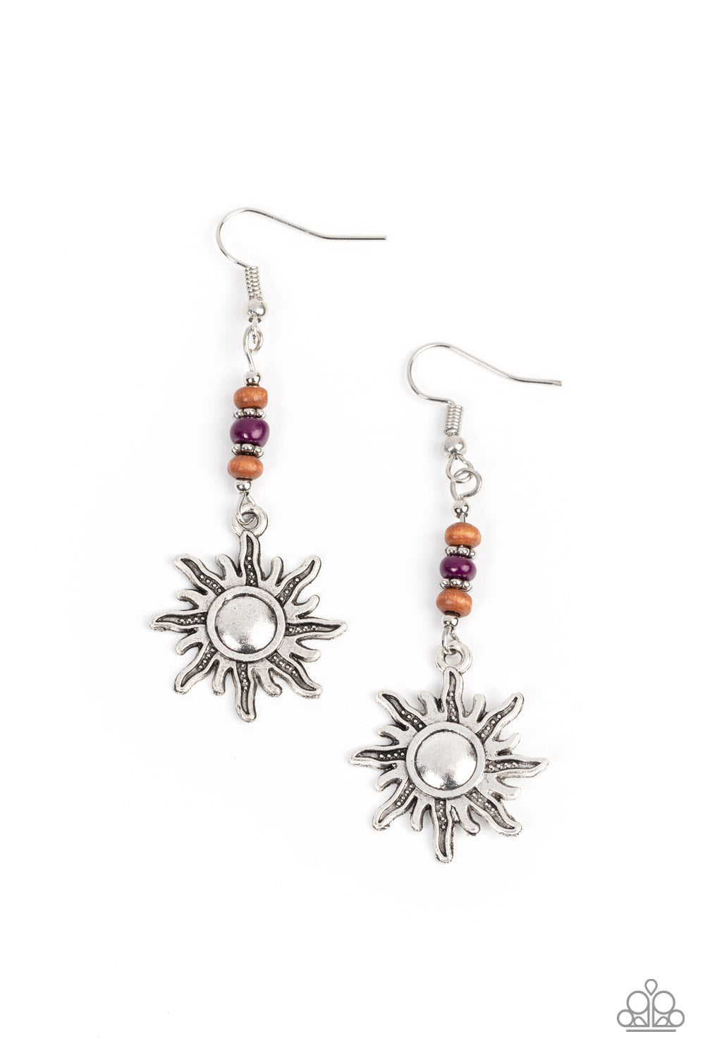 Sunshiny Days - purple - Paparazzi earrings