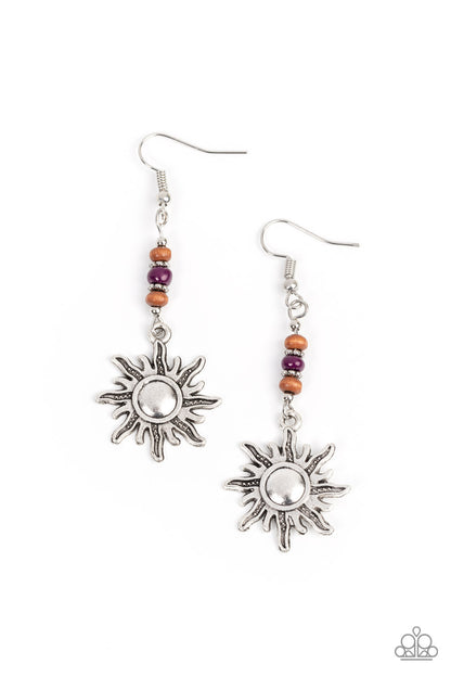 Sunshiny Days - purple - Paparazzi earrings