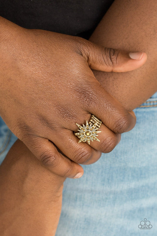 Super Stellar-brass-Paparazzi ring