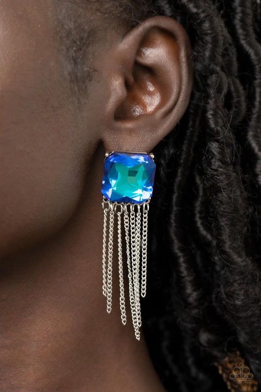 Supernova Novelty - blue - Paparazzi earrings