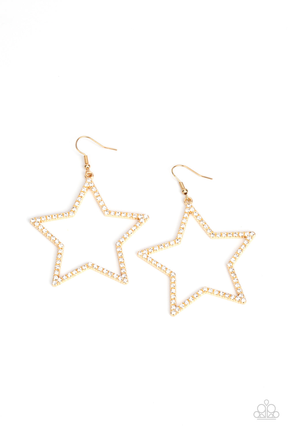 Supernova Sparkle - gold - Paparazzi earrings