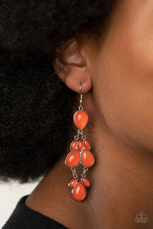Superstar Social - orange - Paparazzi earrings