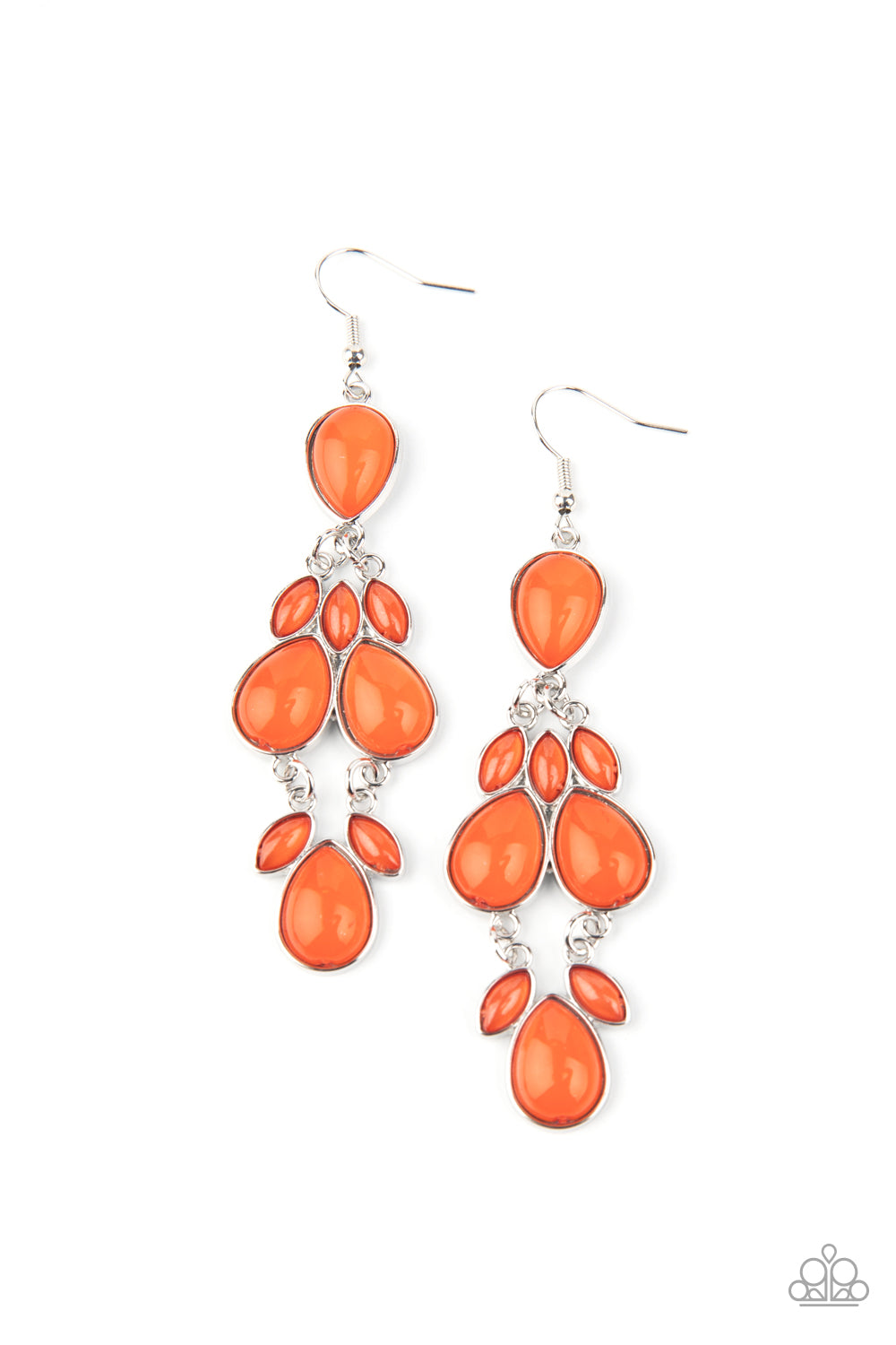 Superstar Social - orange - Paparazzi earrings