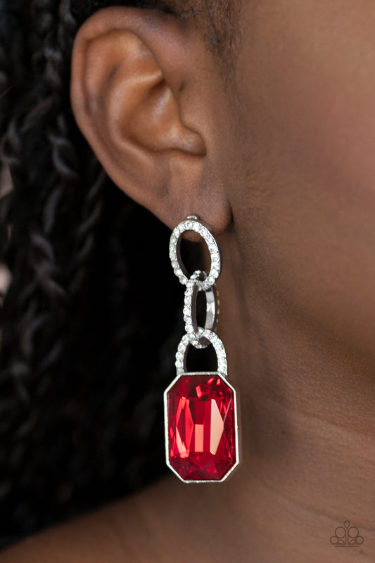 Superstar Status - red - Paparazzi earrings