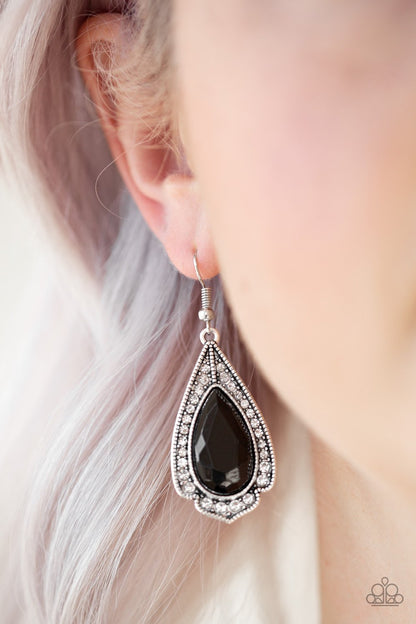 Superstar Stardom-black-Paparazzi earrings