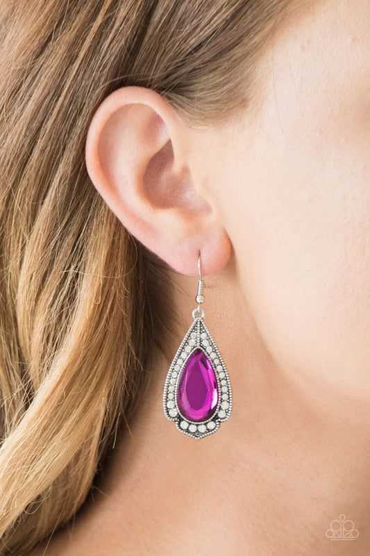 Superstar Stardom-pink-Paparazzi earrings