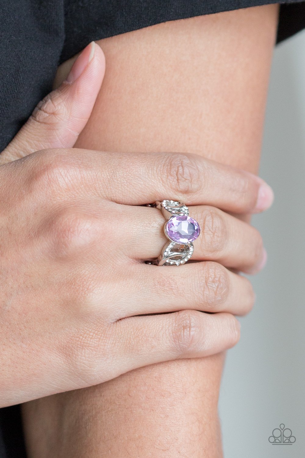Supreme Bling-purple-Paparazzi ring