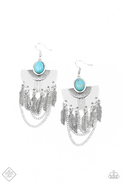 Sure Thing Chief - blue - Paparazzi earrings