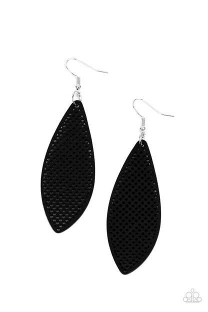 Surf Scene - black - Paparazzi earrings