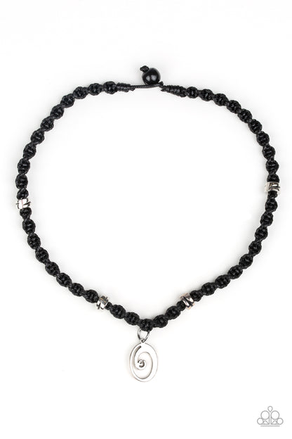 Surfer Spiral - silver - Paparazzi mens necklace