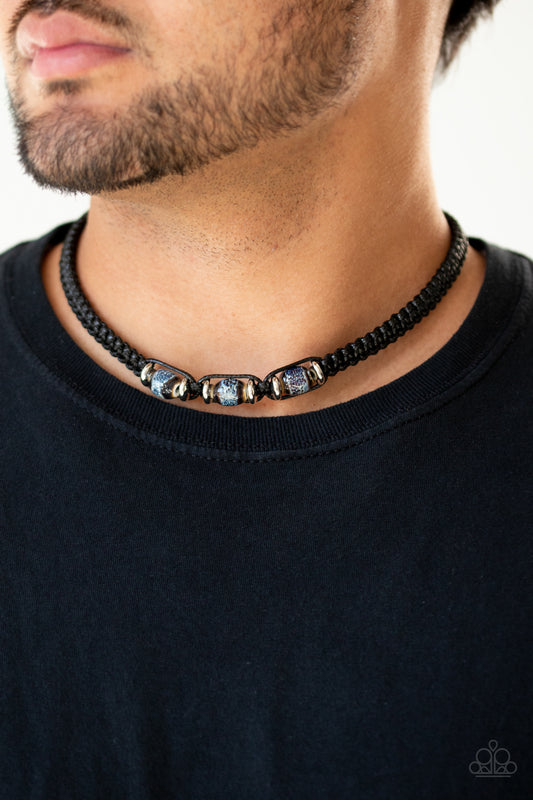 Surfers Paradise - black - Paparazzi mens necklace