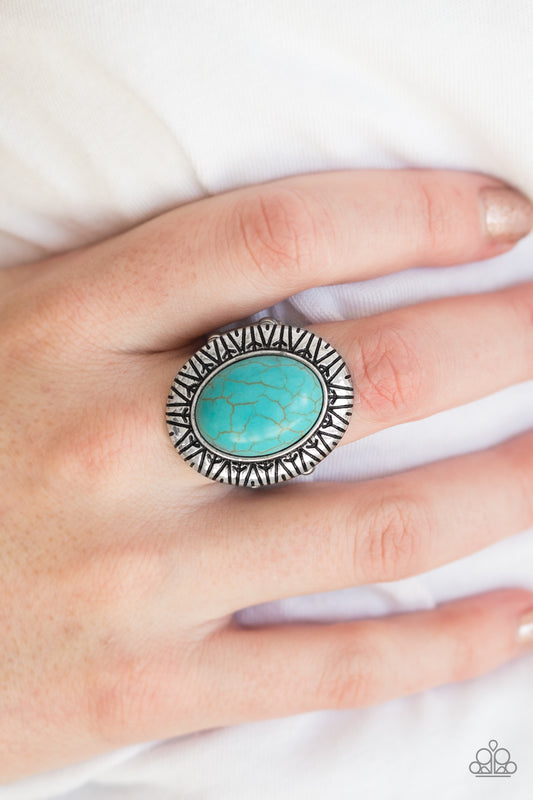 Surfin Sand Dunes - blue - Paparazzi ring