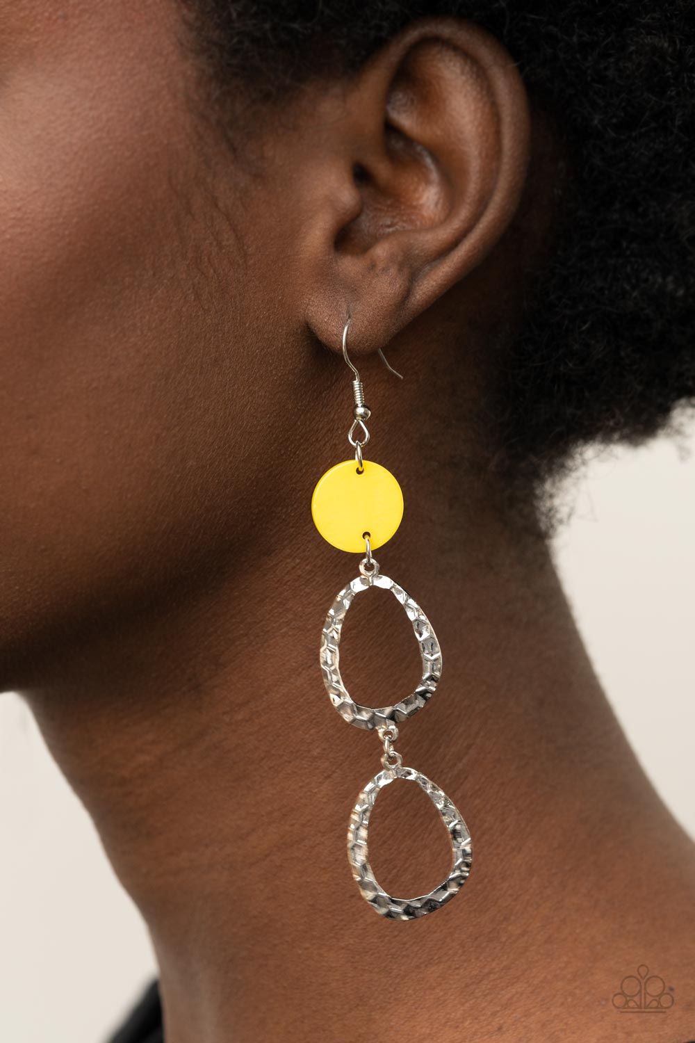 Surfside Shimmer - yellow - Paparazzi earrings