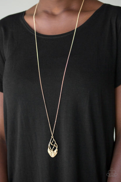 Swank Bank-gold-Paparazzi necklace