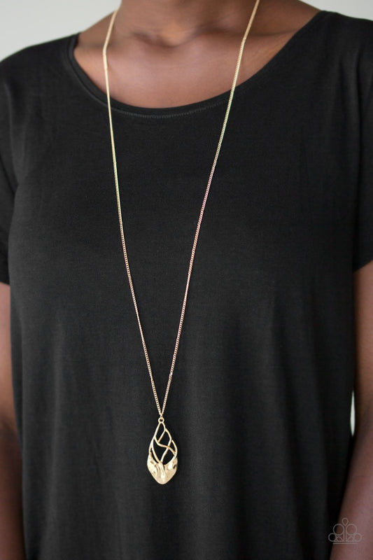 Swank Bank-gold-Paparazzi necklace