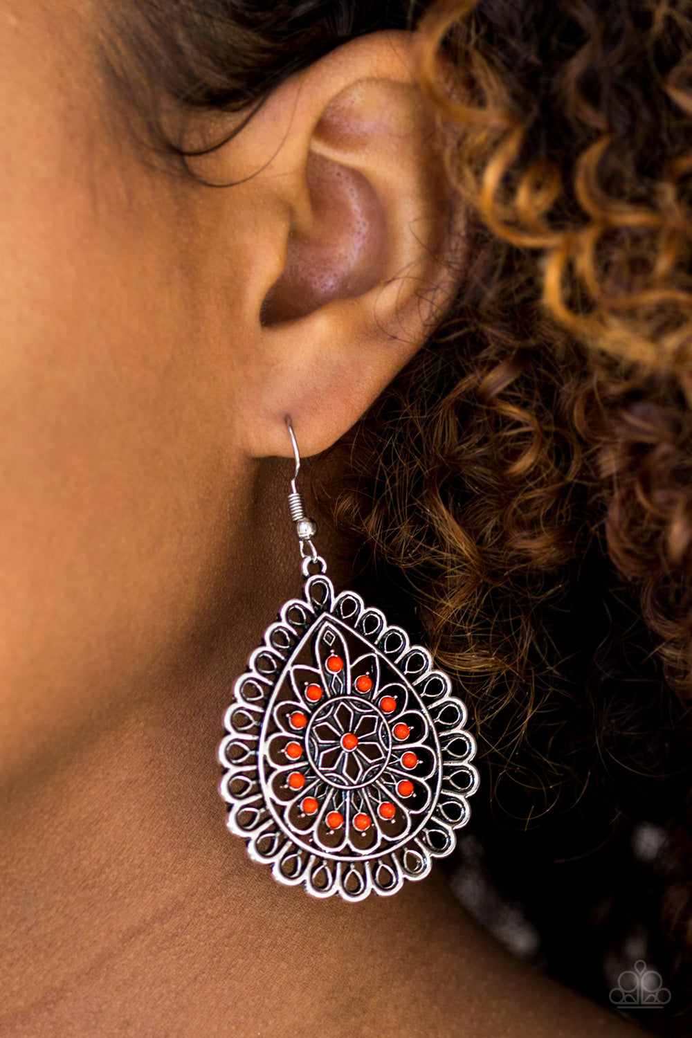Sweet As Spring - orange - Paparazzi earrings