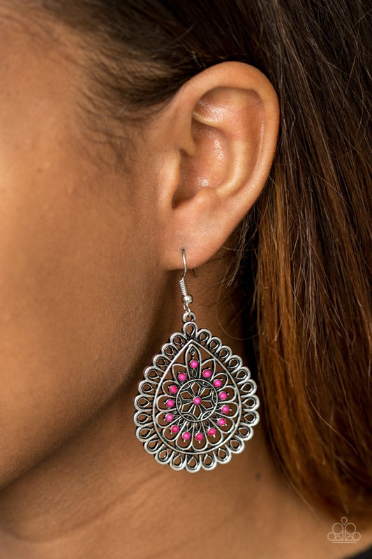 Sweet As Spring - pink - Paparazzi earrings