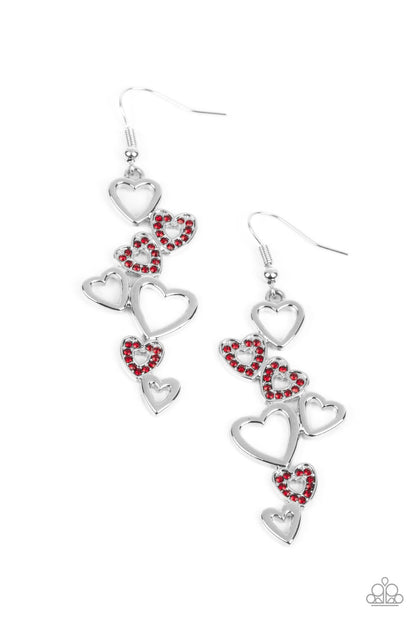 Sweetheart Serenade - red - Paparazzi earrings