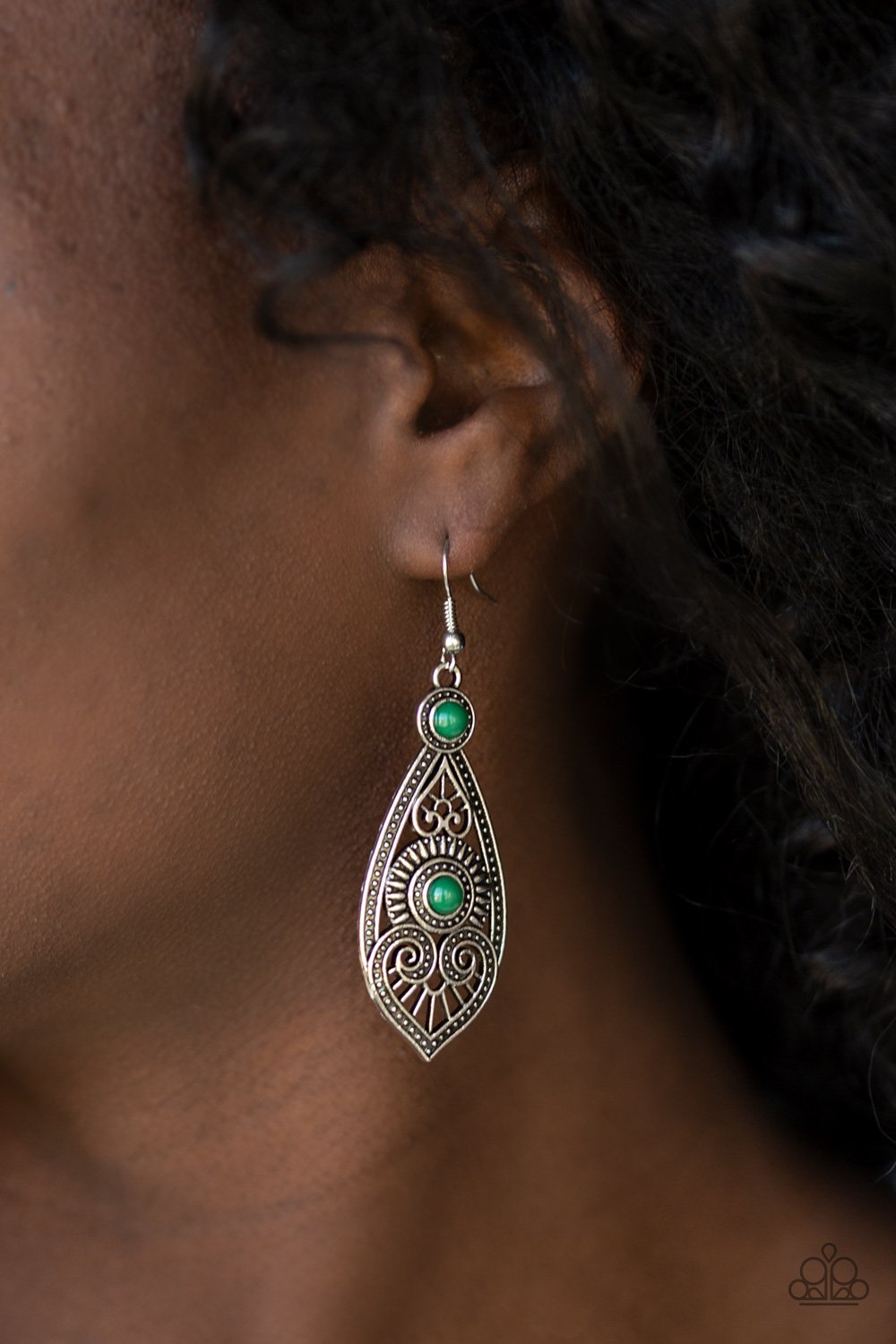 Sweetly Siren-green-Paparazzi earrings