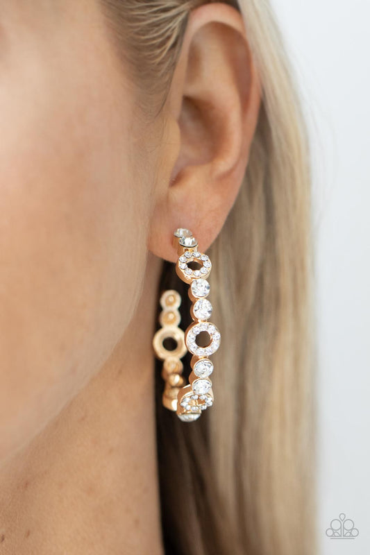 Swoon-Worthy Sparkle - gold - Paparazzi earrings
