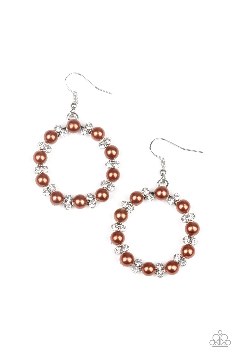 Symphony Sparkle - brown - Paparazzi earrings
