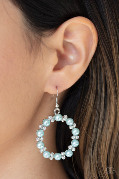 Symphony Sparkle-blue-Paparazzi earrings
