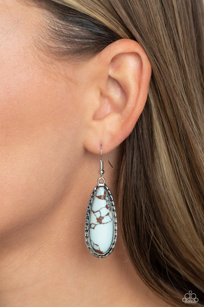 TEARDROP-Dead Dynasty - blue - Paparazzi earrings