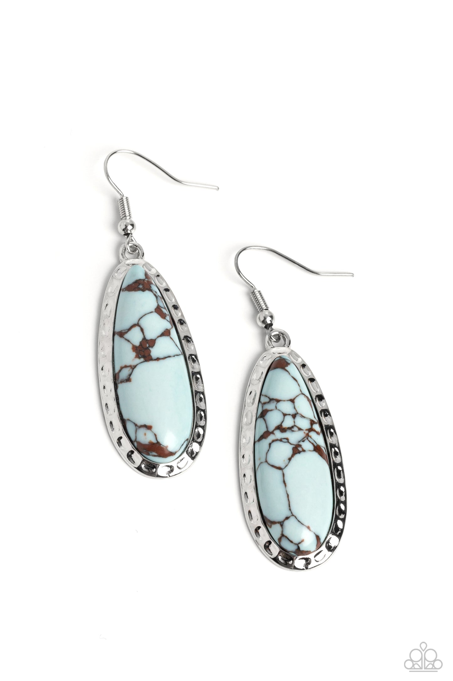 TEARDROP-Dead Dynasty - blue - Paparazzi earrings