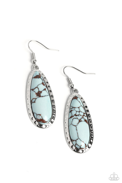 TEARDROP-Dead Dynasty - blue - Paparazzi earrings