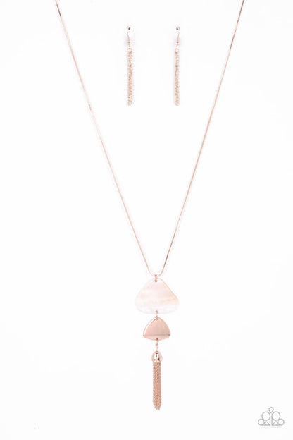 TIDE You Over - rose gold - Paparazzi necklace