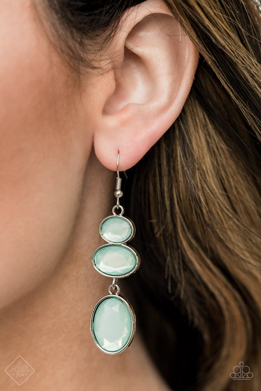 Tiers Of Tranquility - blue - Paparazzi earrings