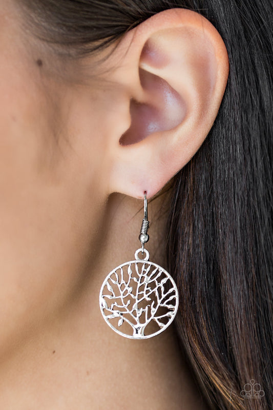 TREE Ring Circus - silver - Paparazzi earrings