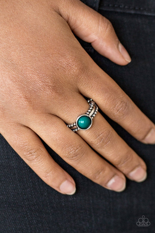 TREK and Field - green - Paparazzi ring